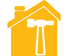 Icon of house with hammer